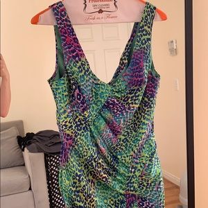 Multicolored leaped dress